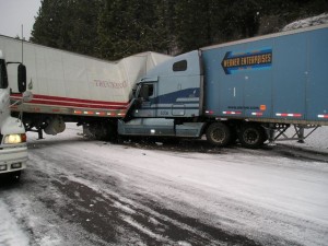 Semi accident with Werner