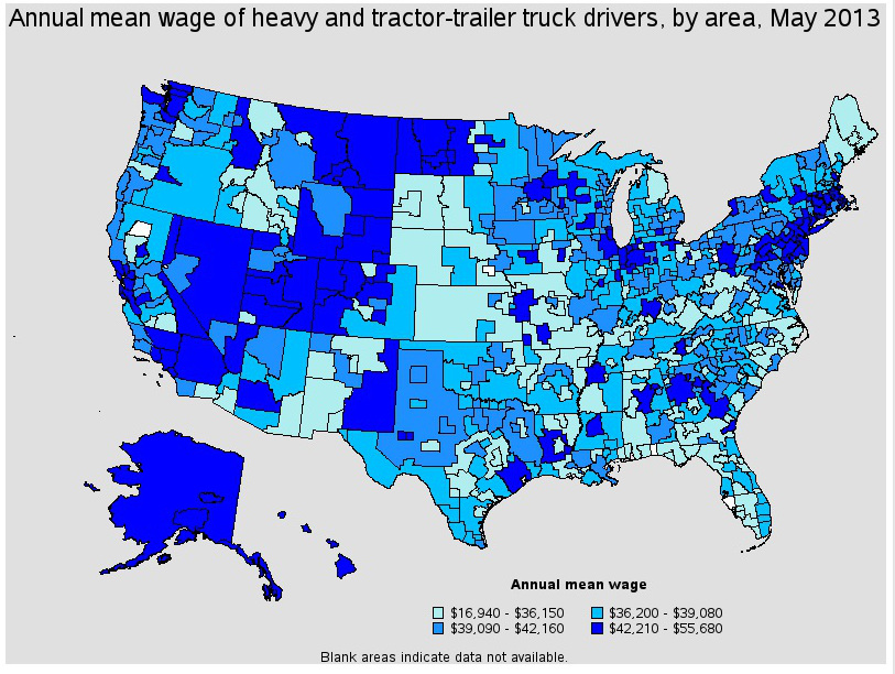 top paying cities for truck drivers